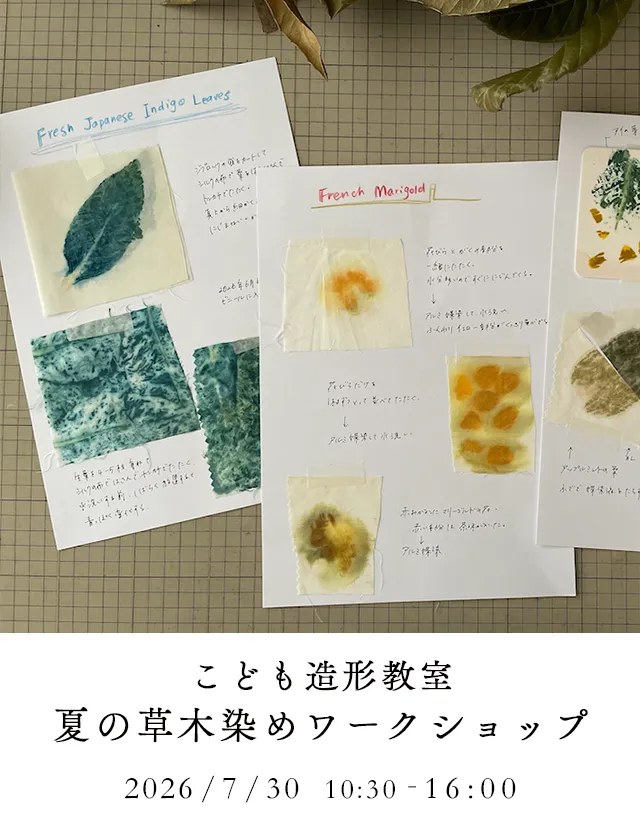 こども造形教室　夏の草木染めワークショップ